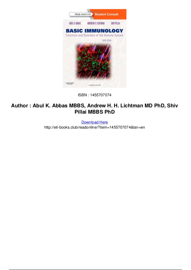 basic immunology abbas 4th edition pdf free download